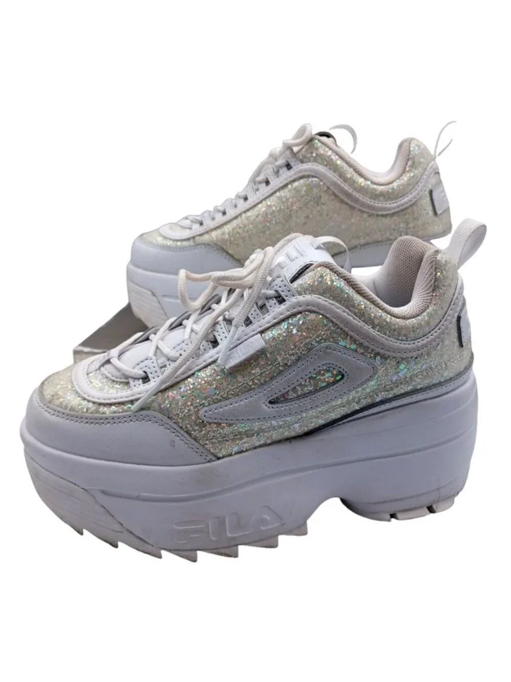 Fila Disruptor 2 Special Glitter Platform Sneakers Size 7 RARE